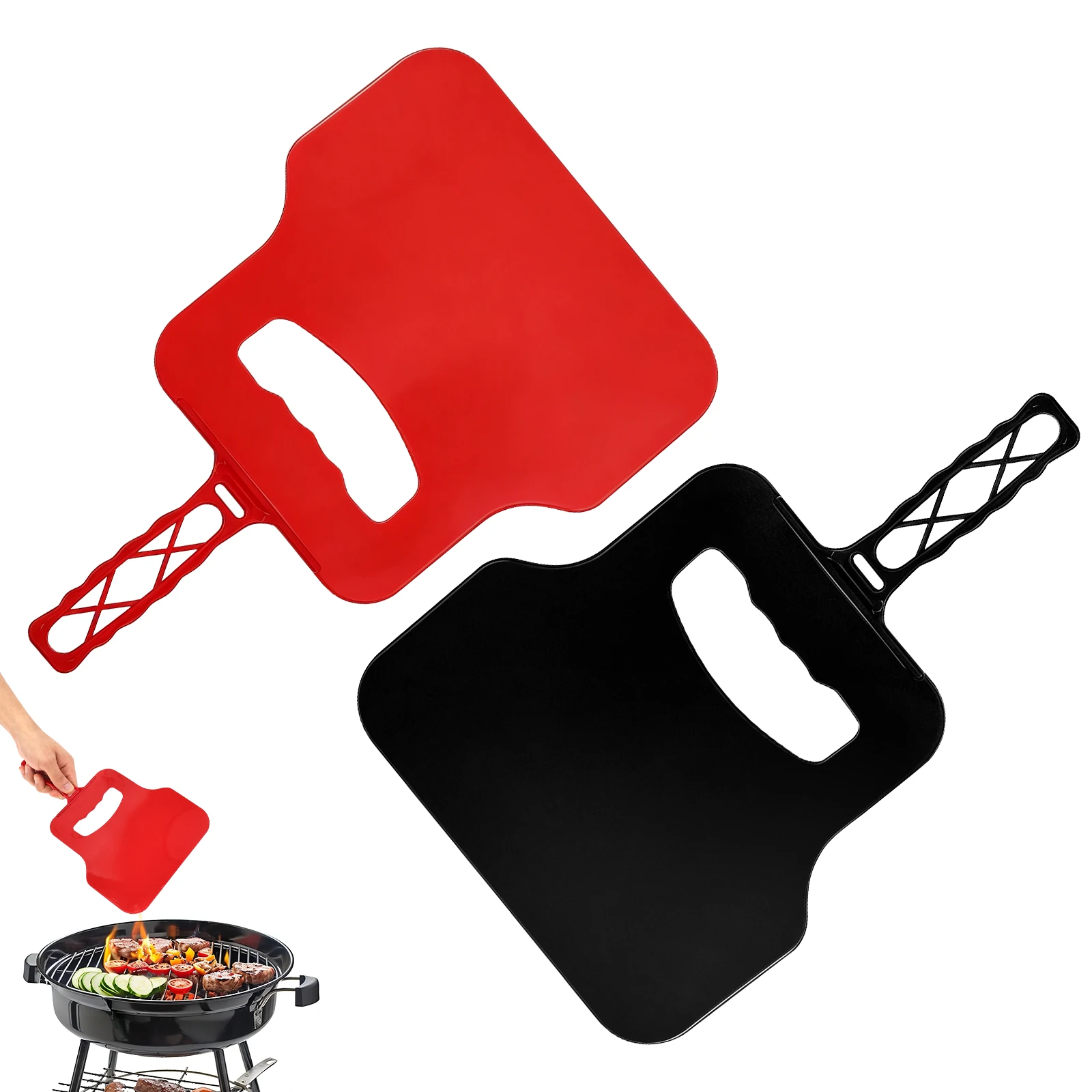 Camping Cooking Portable - 수동 바람 발생기 플라스틱 손부채 휴대용