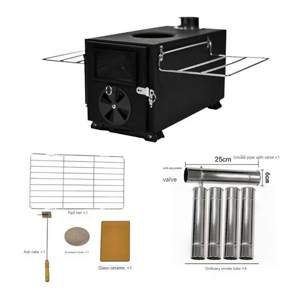 Camping Cooking Portable - 2026년형 캠핑용 탄소강 장작 난로 텐트