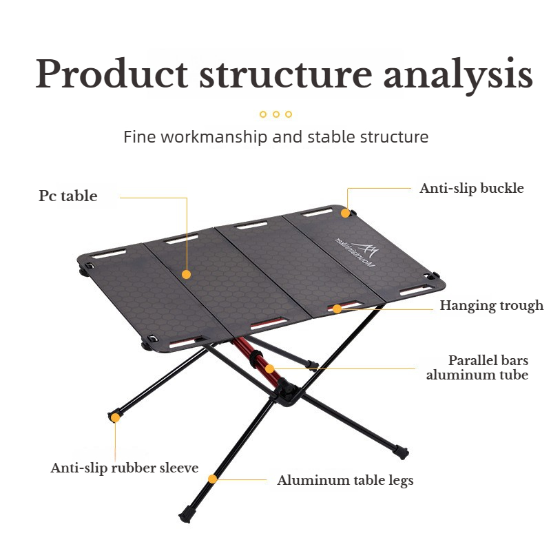 Camping Cooking Table Foldable - 마운틴하이커 휴대용 피크닉 테이블, 비치 테이블,
