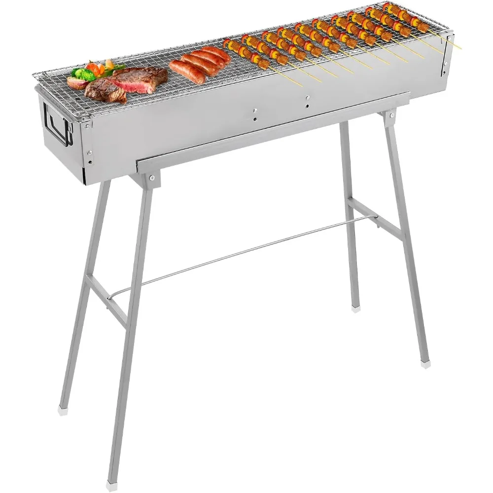 Camp Grill Portable Folding - 휴대용 숯불 그릴, 32인치 x 8인치