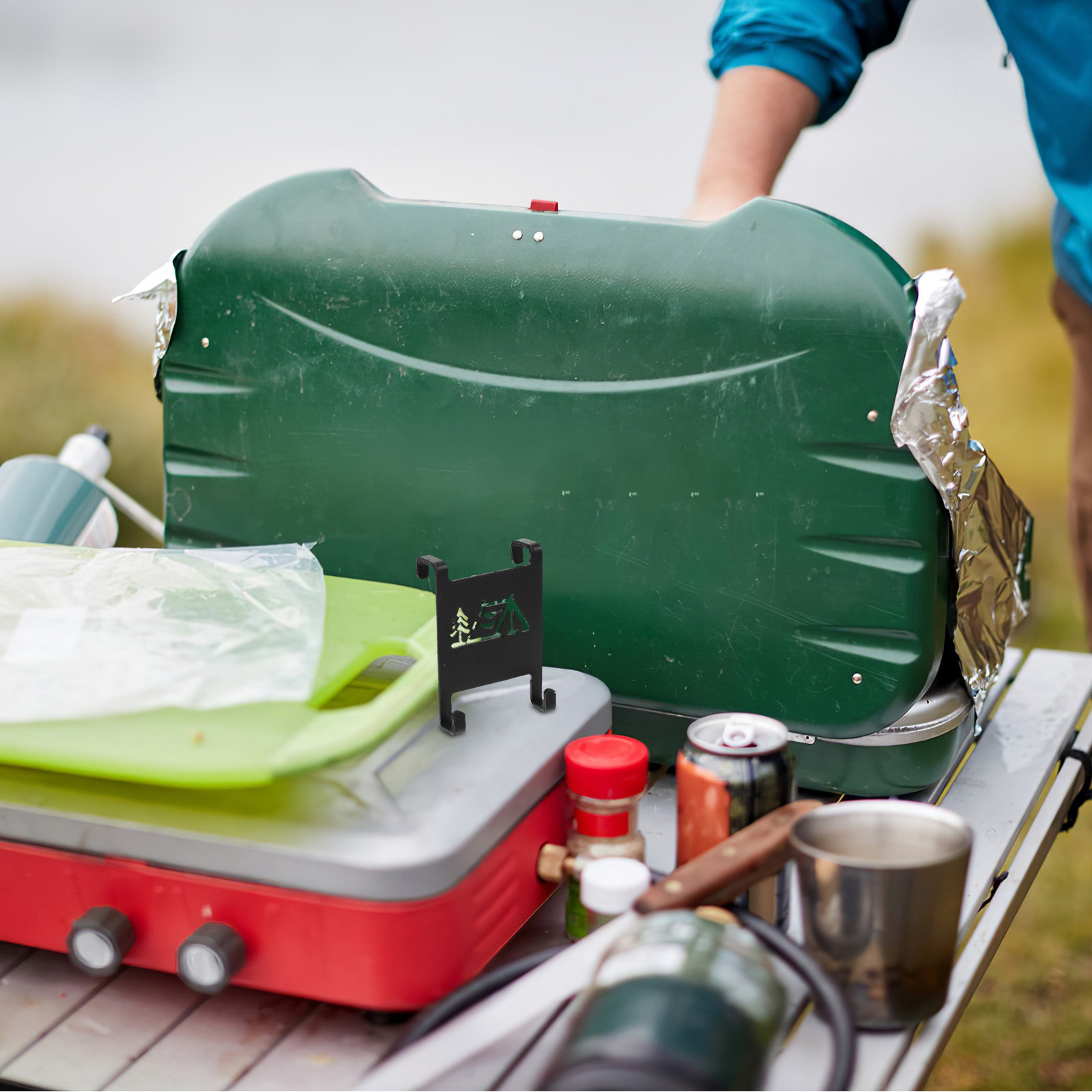 Camping Cooking Gas Canister - 튼튼한 캠핑용 테이블 걸이, 가스통용 야외