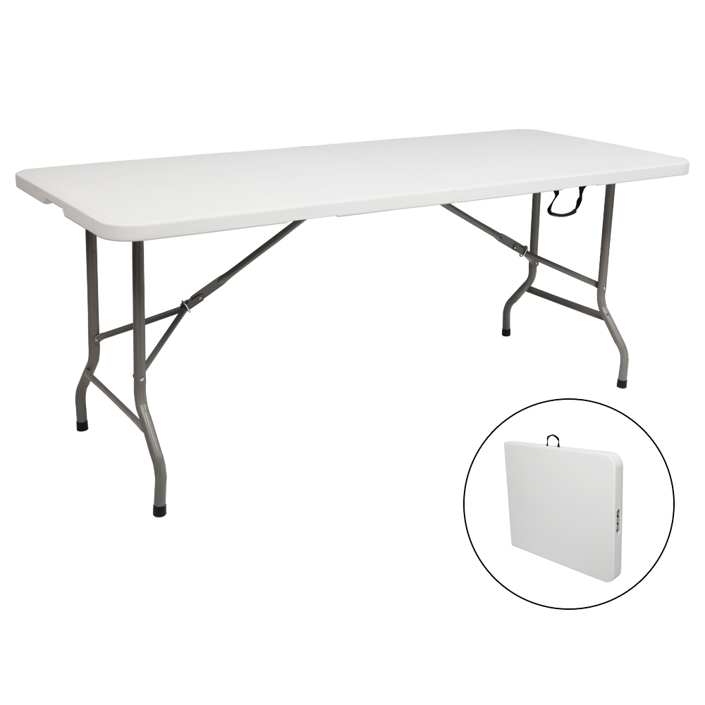 Camping Cooking Table Foldable - 야외 파티오 접이식 직사각형 식탁, 견고한