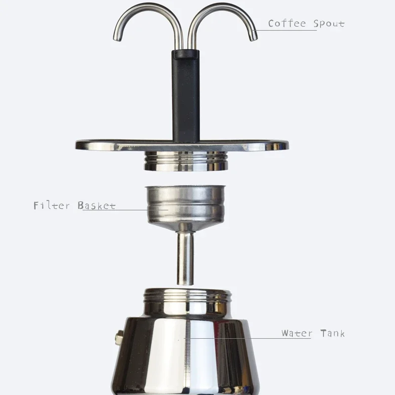 200ML 미니 모카 포트 더블 튜브 304 스테인레스 - Pocket Coffee Maker 리뷰 및 가격