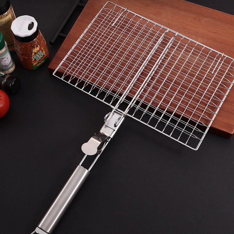 1세트 바베큐 그릴망 BBQ 메쉬 핸들 탈착식 스테인리 - Camping Cooking Portable 리뷰 및 가격